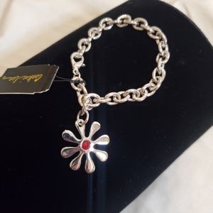 Cookie Lee Silver Flower Charm Bracelet 🌼 NWT